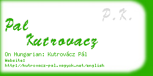 pal kutrovacz business card